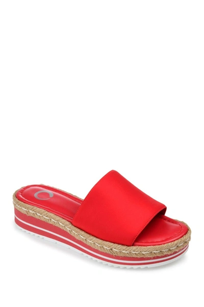 Journee Collection Rosey Wedge Sandal In Red