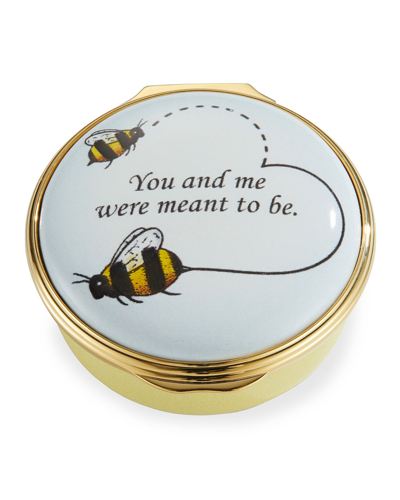 Halcyon Days You And Me Were Meant To Bee Enamel Box In Multi