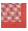 Ferragamo Animal Print Silk Pocket Square In Red