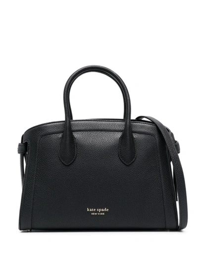 Kate Spade Knott Leather Tote Bag In Black