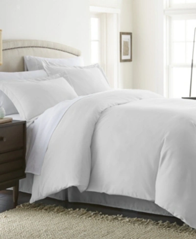 Ienjoy Home Double Brushed Solid Duvet Cover Set, Twin/twin Xl In White