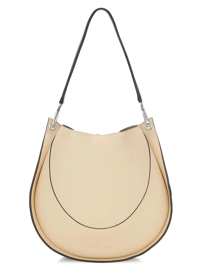 Proenza Schouler Arch Large Two-tone Leather Shoulder Bag In Macadamia