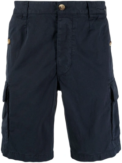 Blauer Straight-leg Cargo Shorts In Blu Scuro