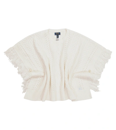 Polo Ralph Lauren Kids' Pointelle-knit Cotton Poncho In White