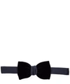 Lanvin Velvet Silk-blend Bow Tie In Navy