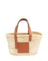 Loewe Basket Small Palm Tote Bag In Tan
