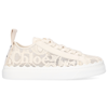 Chloé Lauren Brand-motif Lace Trainers In White