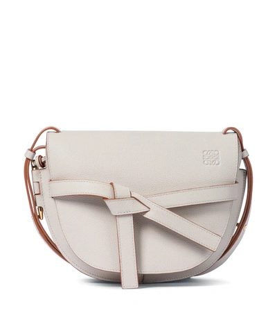 Loewe Gate Small Leather Crossbody Bag In White