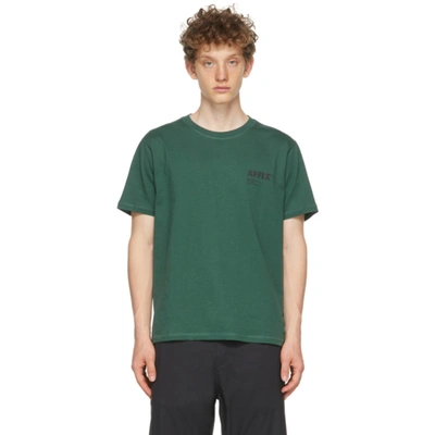Affix Standardised Logo-print Organic Cotton-jersey T-shirt In Deep Green