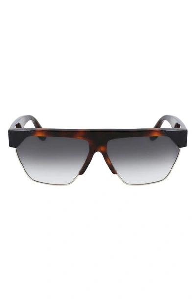 Victoria Beckham 62mm Gradient Sunglasses In Black/ Tortoise