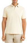 Rhone Delta Short Sleeve Pique Performance Polo In Banana Crepe