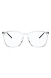 Ray Ban 54mm Square Optical Glasses In Transparent Grey