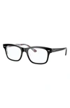 Ray Ban 54mm Optical Glasses In Top Black