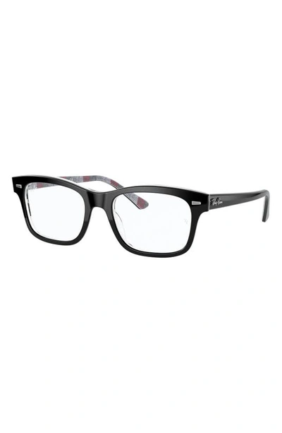 Ray Ban 54mm Optical Glasses In Top Black