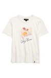 Treasure & Bond Kids' Relaxed Fit Graphic Tee In Ivory Cloud Going Places