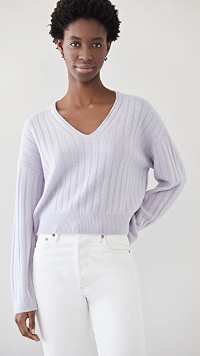 Sablyn Maia Cashmere Pullover Sweater In Lavender
