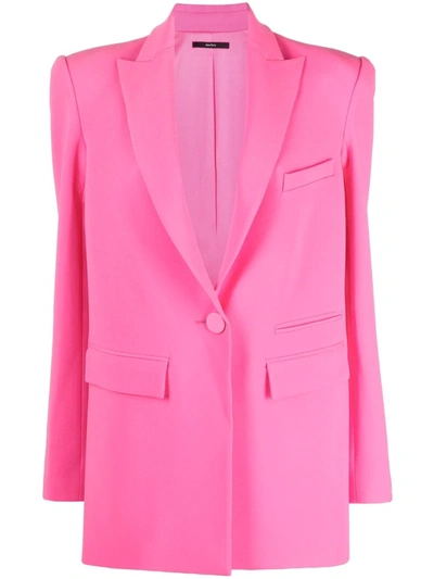 Alex Perry Oversized Crepe Blazer In Pink