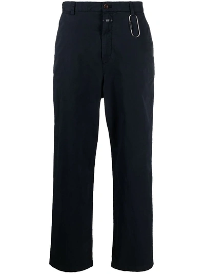 Closed Carabiner-detail Straight Trousers In Blue