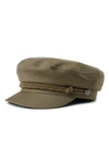 Brixton Fiddler Fisherman Cap In Military Olive