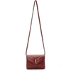 Saint Laurent Loulou Toy Ysl Matelasse Calfskin Envelope Crossbody Bag In 6008 Opyum Red