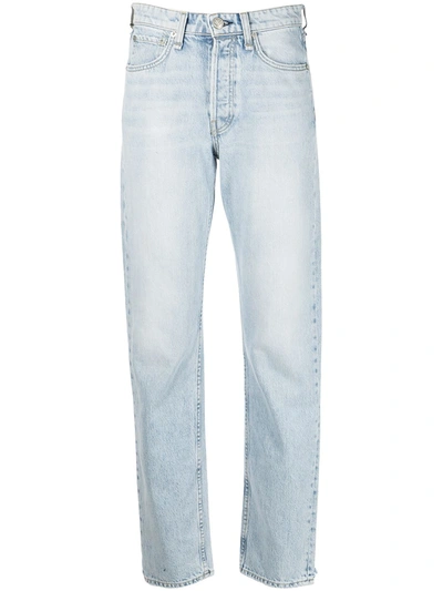 Rag & Bone Maya Frayed High Waist Slim Straight Leg Jeans In Harper