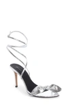 Isabel Marant Leather Alt Sandals 85 In Silver