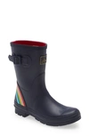 Joules Print Molly Welly Rain Boot In Navy Rainbow