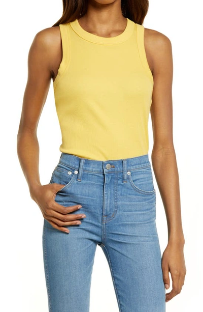 Madewell Brightside Tank Top In Pressed Daffodil