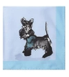Paul Smith Dog-print Silk Pocket Square In Pale Blue