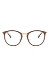 Ray Ban 7140 51mm Optical Glasses In Trans Brown