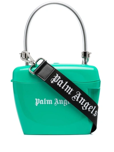 Palm Angels Padlock Logo-print Bag In Green