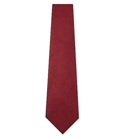 Tom Ford Woven Cotton Silk Tie In Red