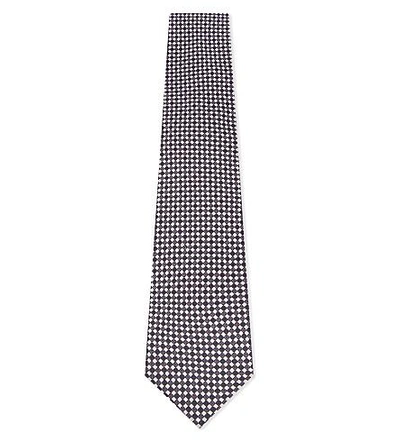 Tom Ford Tile Printed Silk-blend Tie In Lilac