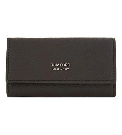 Tom Ford Leather Keyholder In Brown