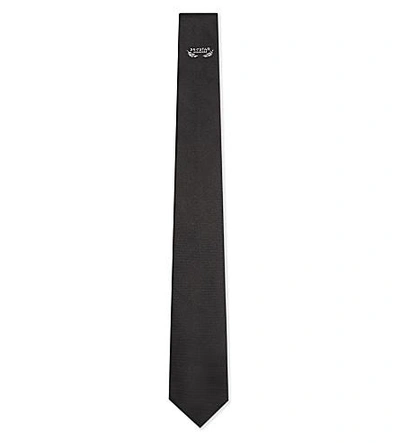 Dsquared2 Skinny Silk Tie In Black