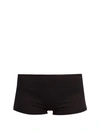 Hanro Seamless Cotton Boy-short Briefs In Black
