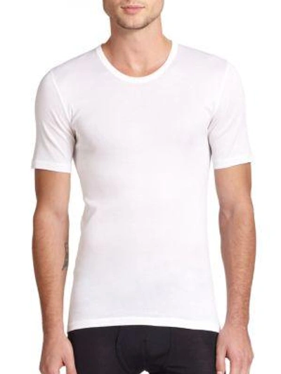 Hanro Cotton Superior Crewneck T-shirt In White