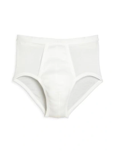 Hanro Cotton Pure Briefs With Fly In White