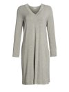 Hanro Champagne Long Sleeve Sleep Dress In Grey Melange