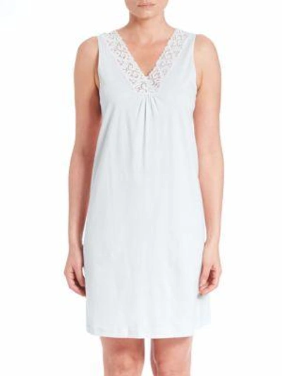 Hanro Moments Short-sleeve Night Gown In White
