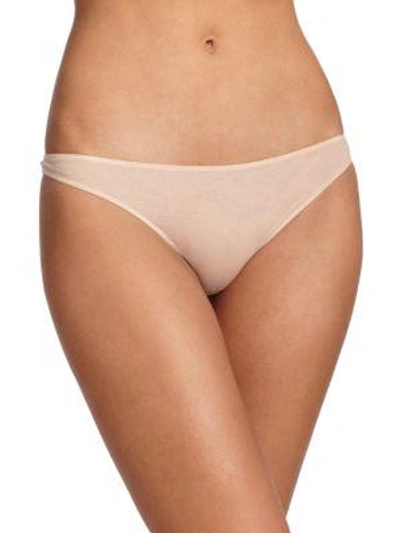 Hanro Ultralight Cotton Thong In Skin