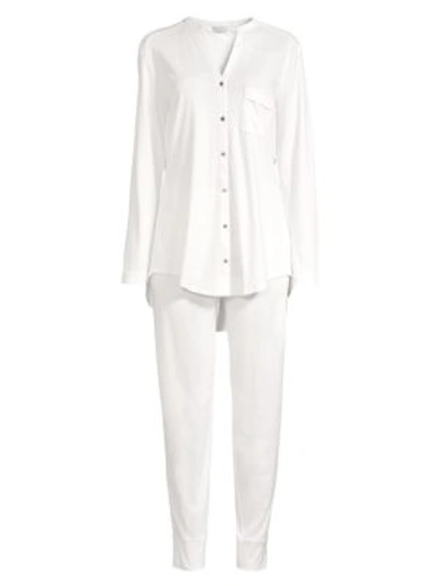 Hanro Pure Essence Pajamas In Off White