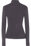 Hanro Silk And Cashmere-blend Jersey Turtleneck Top In Black