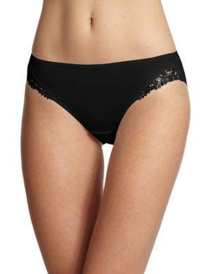 Hanro Delicate Lace High-cut Brief In Black