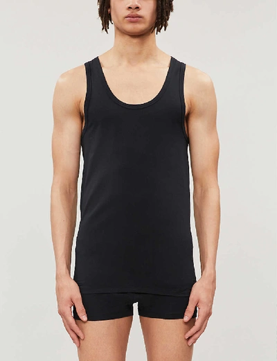 Hanro Cotton Superior Tank In Black