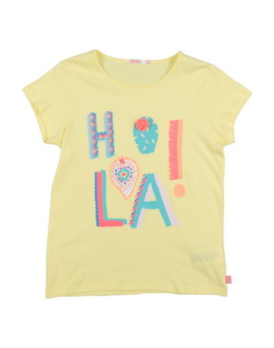 Billieblush Kids' T-shirts In Yellow