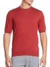 Brunello Cucinelli Short Sleeve Athletic T-shirt Sweater In Red