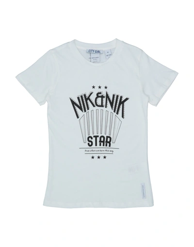 Nik & Nik Kids' T-shirts In White