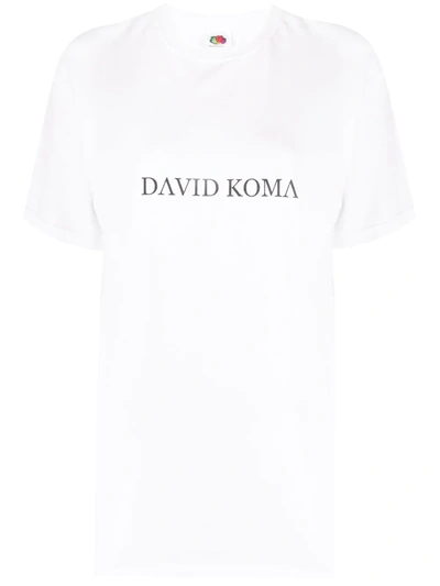 David Koma Women's Oversized Logo-print Cotton Jersey T-shirt In White