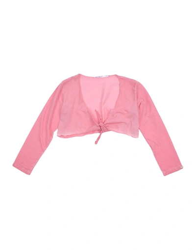 L:ú L:ú By Miss Grant Kids' Wrap Cardigans In Pink